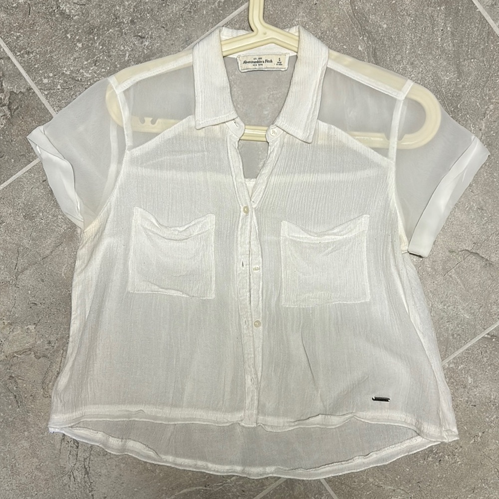 A&F White Button Down
